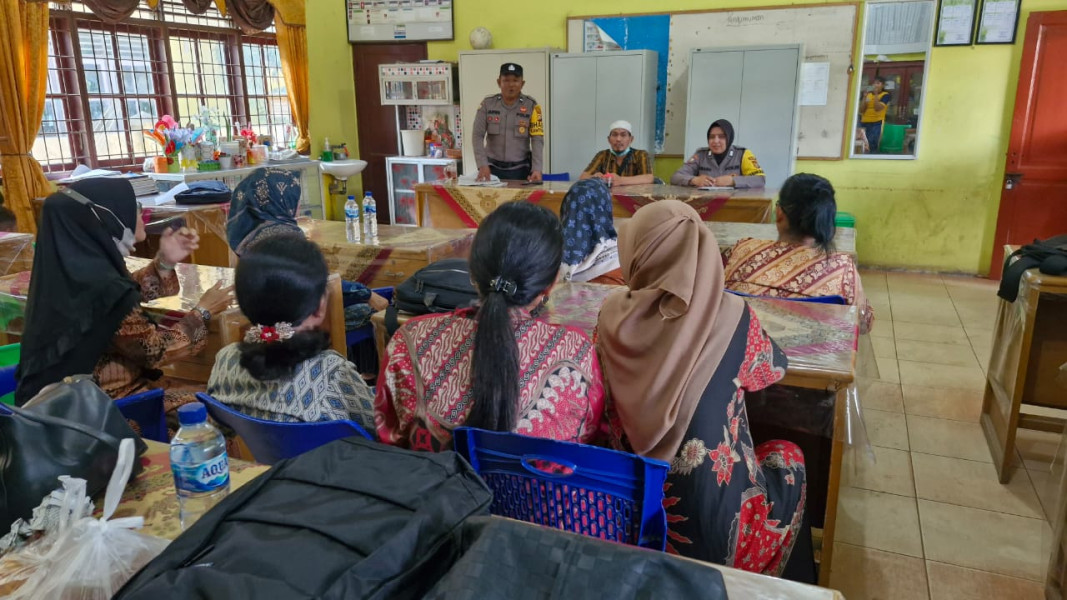Polsek Bagan Sinembah Ajak Tenaga Pendidik Wujudkan Pilkada Damai 2024