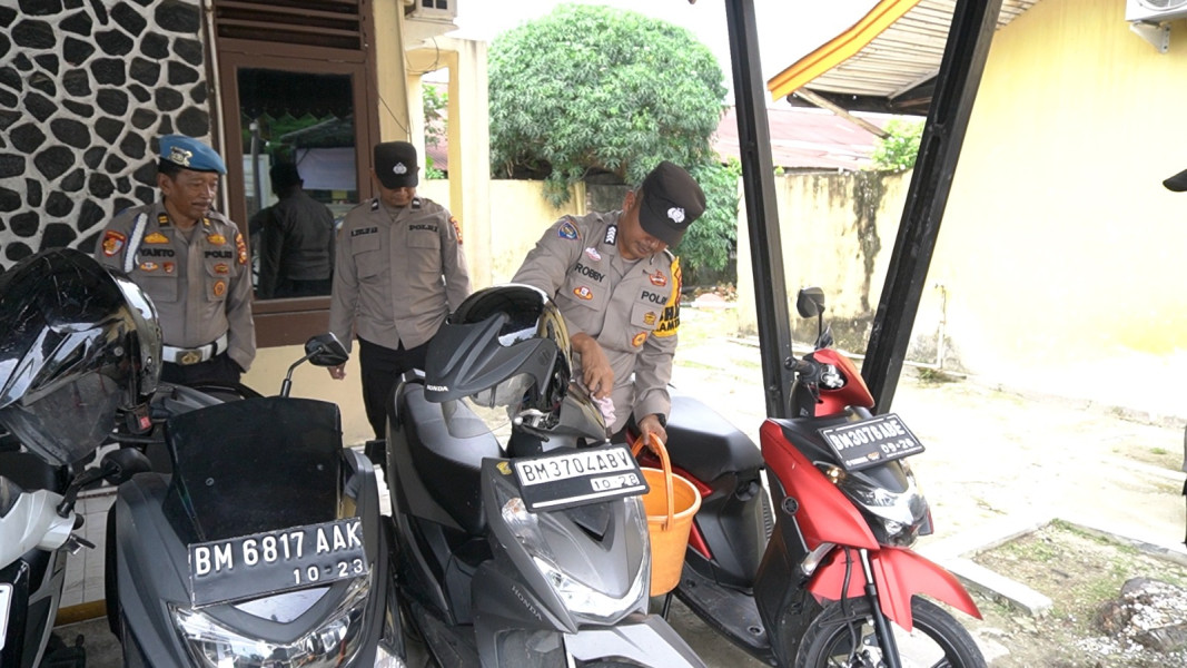 Polsek Limapuluh Maksimal Jaga Kendaraan Warga yang Dititipkan Mudik