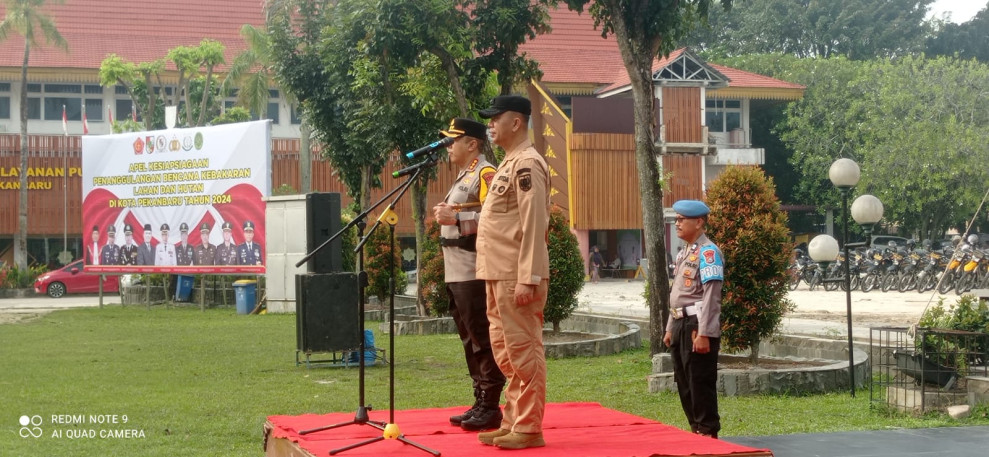 Polresta Pekanbaru Gelar Apel Kesiapsiagaan Penanganan Karhutla