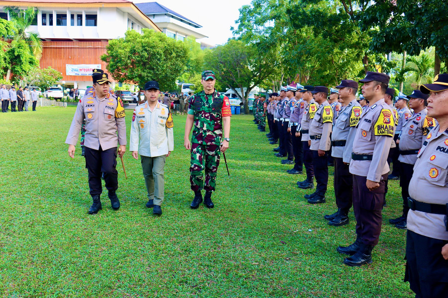 Apel Gelar Pasukan Operasi Mantap Praja Lancang Kuning 2024; Kesiapan Cooling System Jaga Keamanan Pemilukada