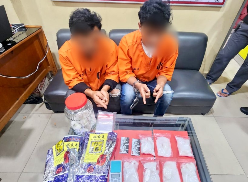 Sabu 650 Gram Disimpan di Kamar Kos, Dua Pria Diciduk Polres Dumai