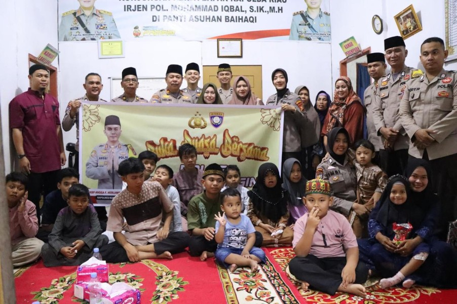 Ramadan Berbagi, Kapolres Kuansing Gelar Buka Bersama Panti Asuhan Baihaqi Umar