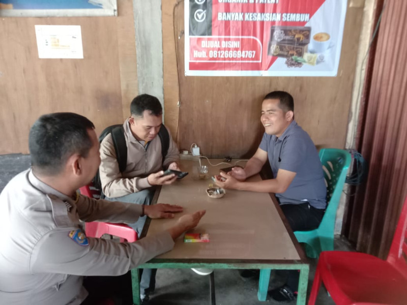 Bhabinkamtibmas Kampung Teluk Merempan Sampaikan Pesan Kamtibmas Pasca Pilkada Kabupaten Siak