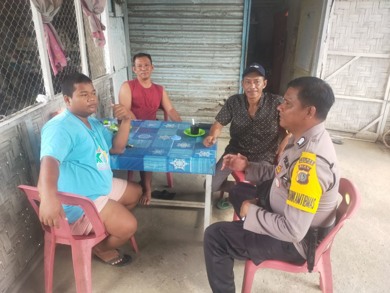 Wujudkan Pilkada Damai, Polsek Bagan Sinembah Rangkul Masyarakat di Bagan Batu Barat