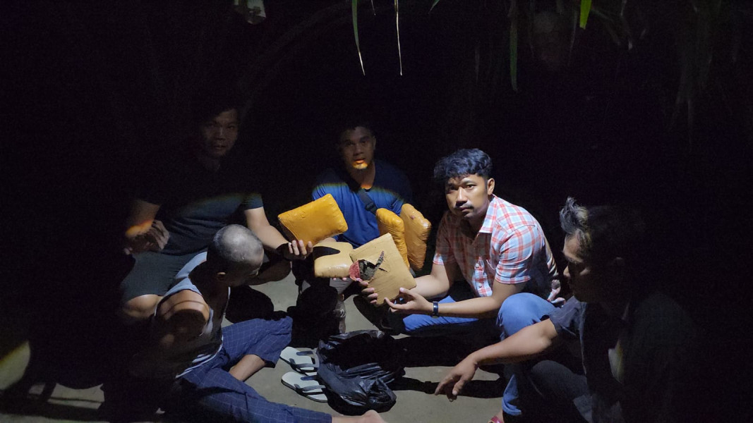 Opsnal Polsek Bagan Sinembah Sergap Pria Rohil Miliki 5 Kilogram Ganja