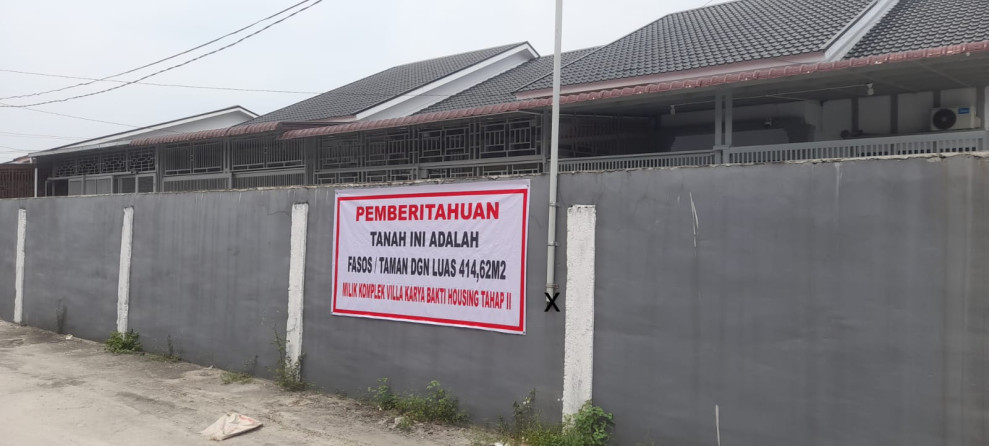 Hilangkan Fasos Dan Taman Pembangunan Tahap  2, Warga Perumahan Villa Karya Bakti Housing Siap Laporkan Pengembang.