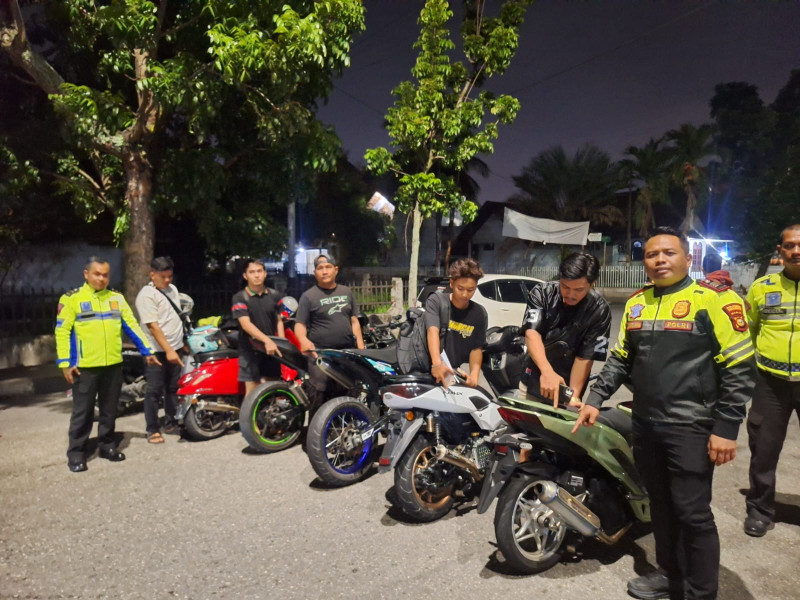 Tindak Langsung Aktivitas Balap Liar, Satlantas Polresta Pekanbaru Amankan 23 Unit Sepeda Motor