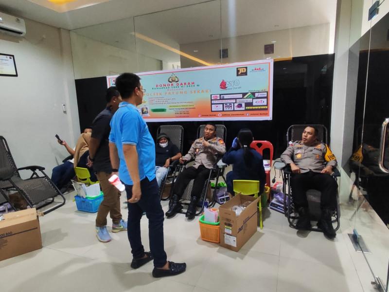 Polsek Payung Sekaki Taja Donor Darah Ramadan