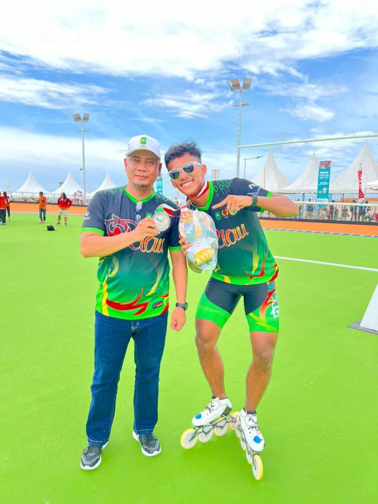 Atlet Sepatu Roda Riau Ignatius Harus Puas Raih Medali Perak