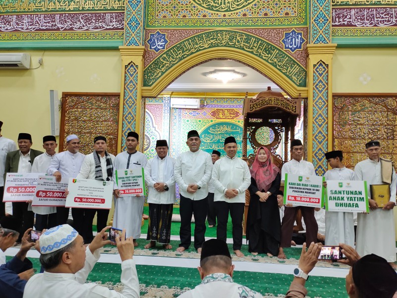 Safari Ramadan Ramadan BRK Syariah Bersama Pemprov Riau di Pandau Permai Siak Hulu