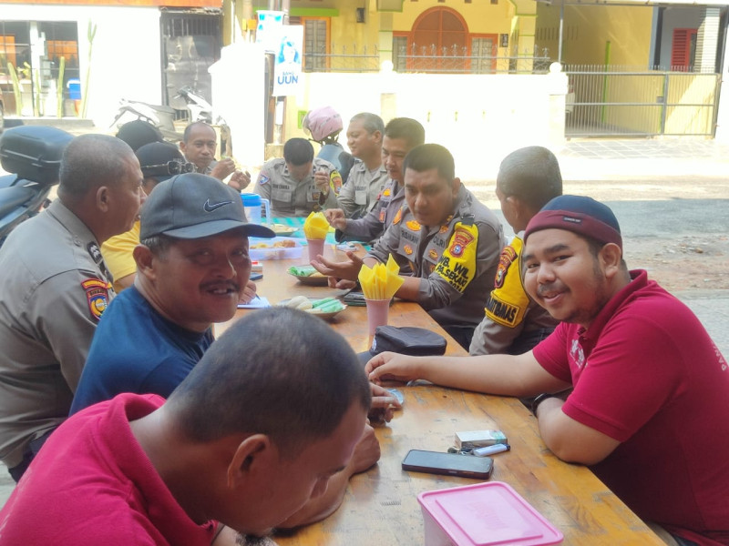 Kapolsek Payung Sekaki Laksanakan Coffee Morning Bersama Panwascam dan PPK Payung Sekaki