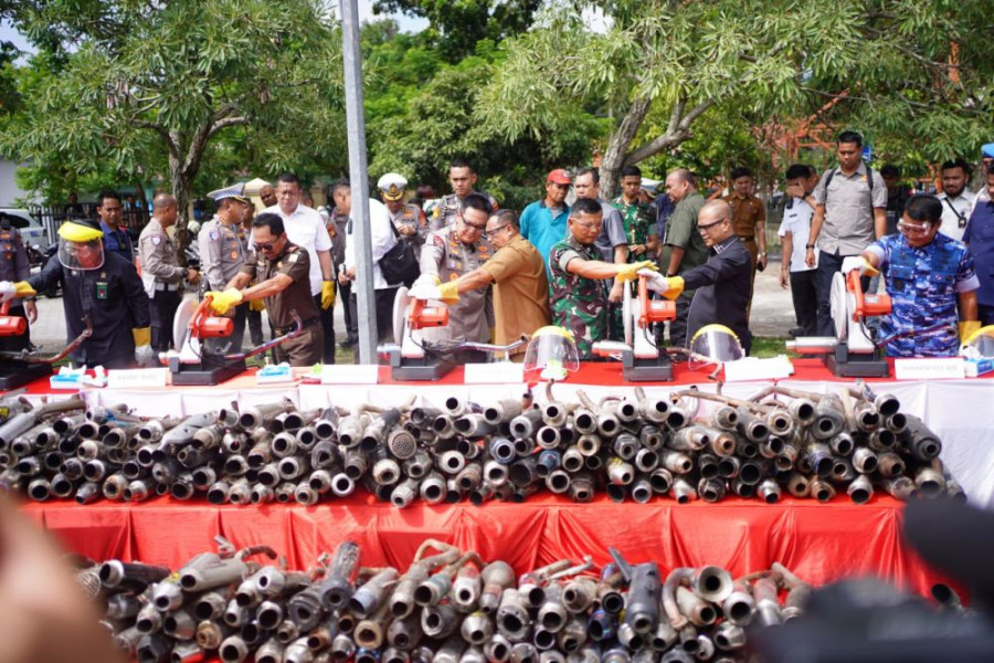 Polda Riau Kembali Musnahkan Puluhan Ribu Narkoba dan Miras
