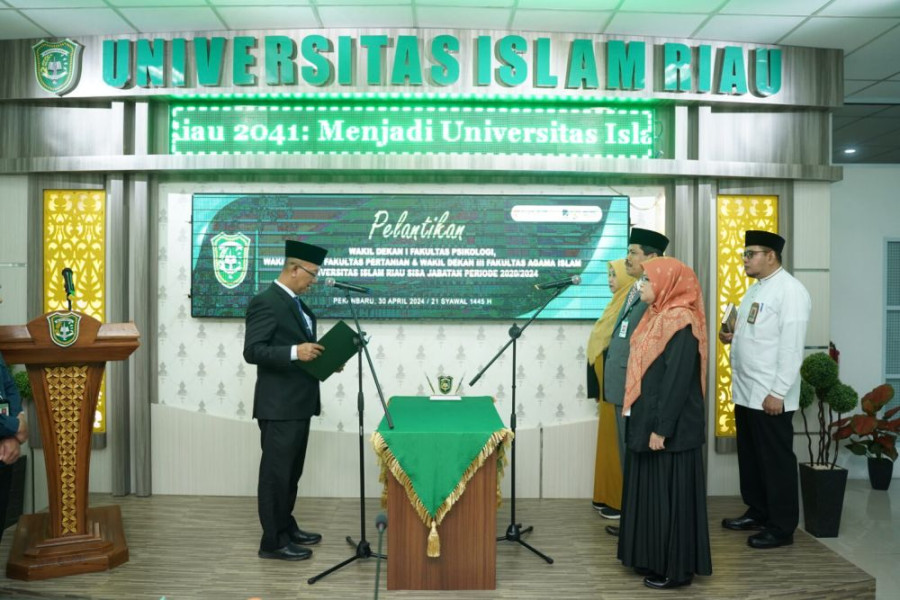 Lantik Tiga Wakil Dekan Sisa Jabatan 2020 – 2024, Ini Pesan Rektor UIR