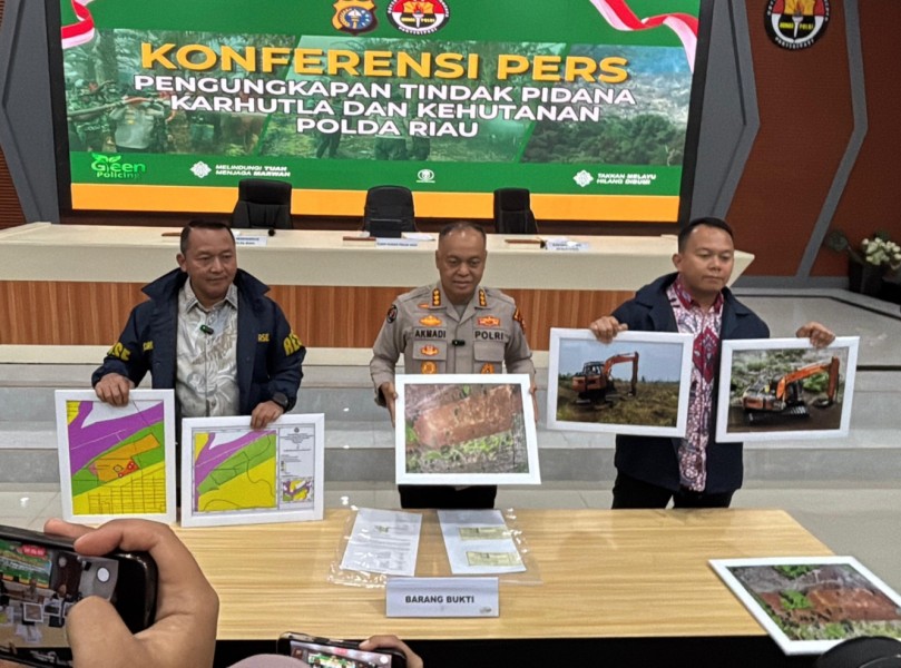 Polda Riau Tangani 37 Kasus Karhutla, 40 Tersangka dan 904 Hektare Lahan Terbakar