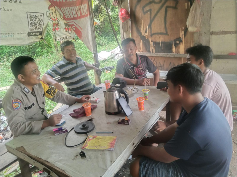 Giat Cooling System, Bhabinkamtibmas Desa Suak Lanjut Sampaikan pesan Kamtibmas Pasca Pilkada