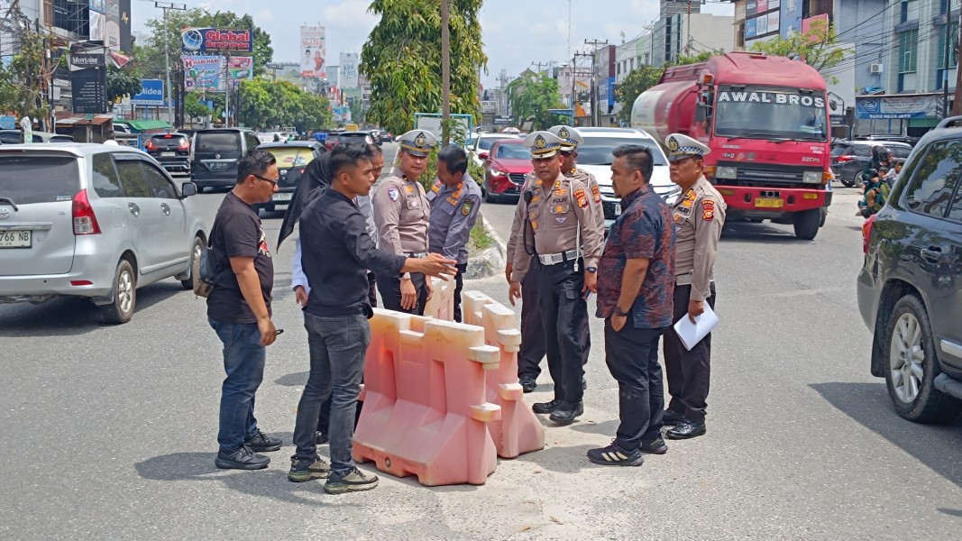Kurangi Kemacetan, Uji Coba Penutupan Dua U-Turn di Jalan Nangka Pekanbaru Dimulai Jumat, 9 Mei 2025