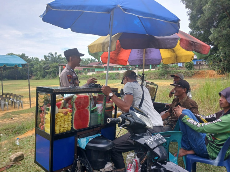 Polsek Bagan Sinembah Polres Rokan Hilir Gelar Kegiatan Cooling System Pemilu Damai Tahun 2024 di Kep Harapan Makmur