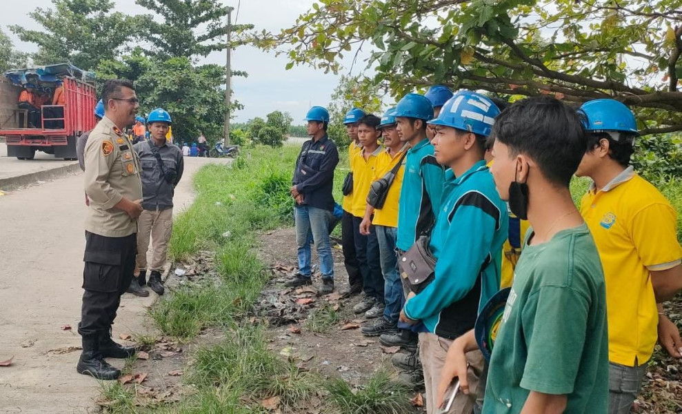 Kapolsek Tualang Ajak Mitra Kerja PT.IKPP Perawang Wujudkan Pemilu Damai