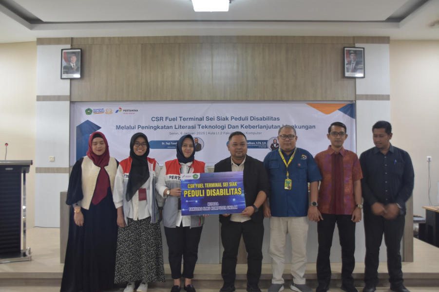 CSR Fuel Terminal Sei Siak Dukung Peningkatan Literasi Teknologi untuk Mahasiswa Disabilitas Fasilkom Unilak