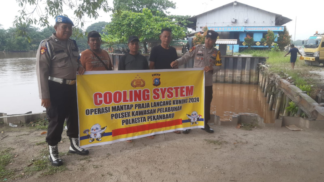Polsek Kawasan Pelabuhan Pekanbaru Laksanakan Cooling System di Pelabuhan Pemko Pekanbaru