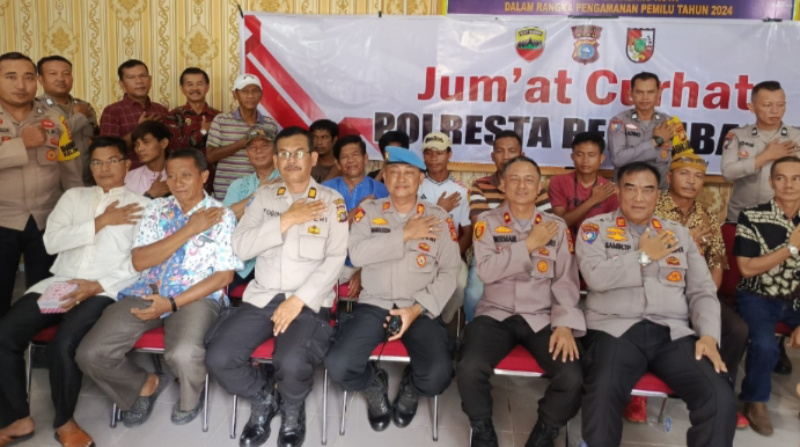 Jumat Curhat, Polsek Pekanbaru Kota Tampung Aspirasi Masyarakat, Mulai Pedagang hingga Tukang Parkir