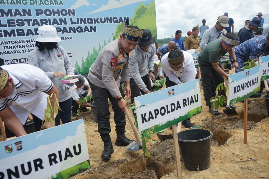 Kapolda Riau Tanam Bibit Jagung, 