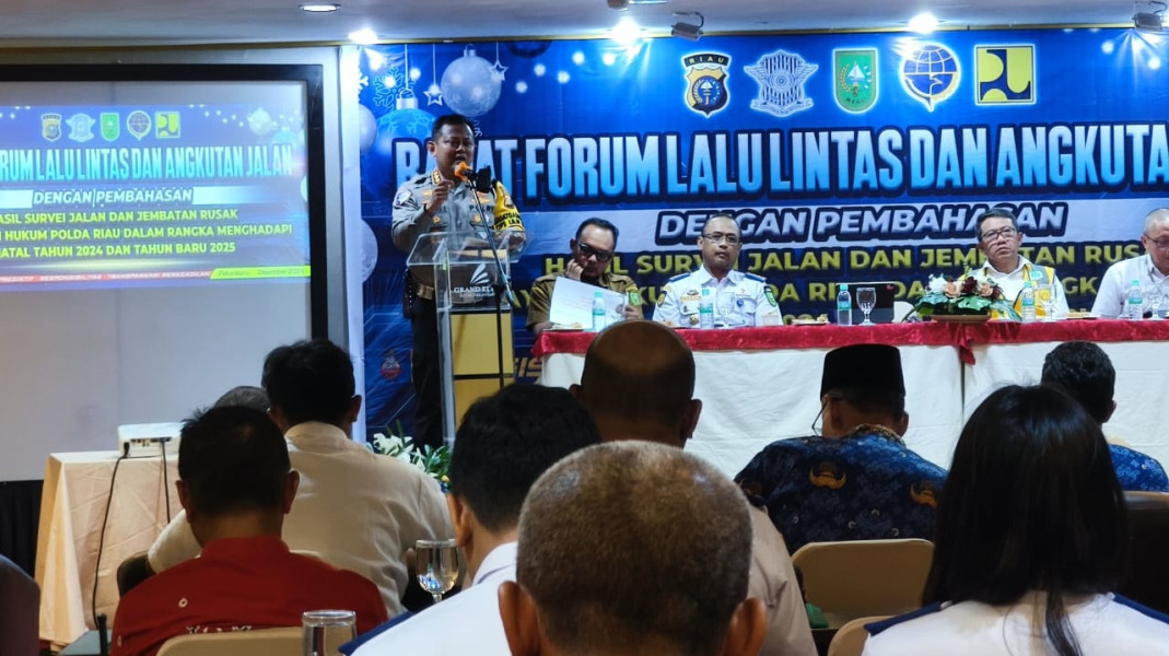 Sukseskan NATARU 2024/2025 Ditlantas Polda Riau Gelar Rapat Forum LLAJ