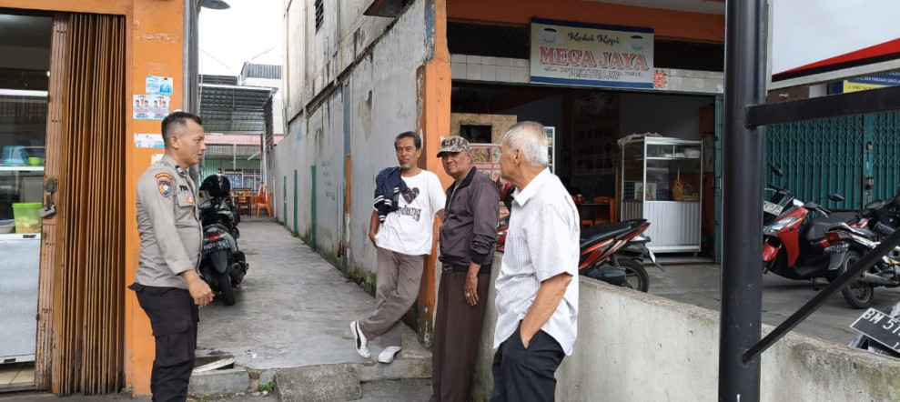 Temui Masyarakat Sumahilang, Bhabinkamtibmas Harapkan Kerjasama Kamtibmas, Sukseskan Pemilu