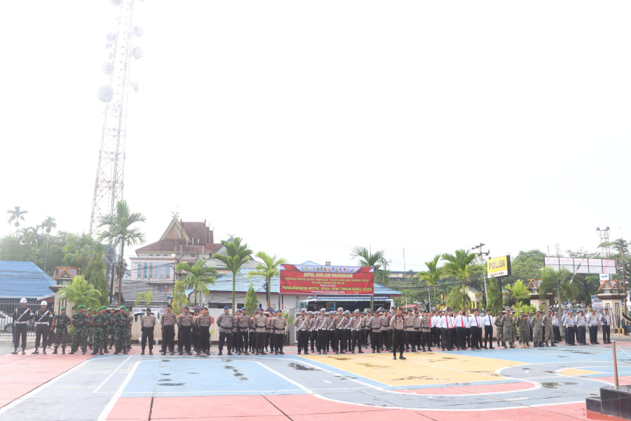 Jelang NATARU, Polres Indragiri Hilir Laksanakan Apel Gelar Pasukan Ops Lilin Lancang Kuning 2024