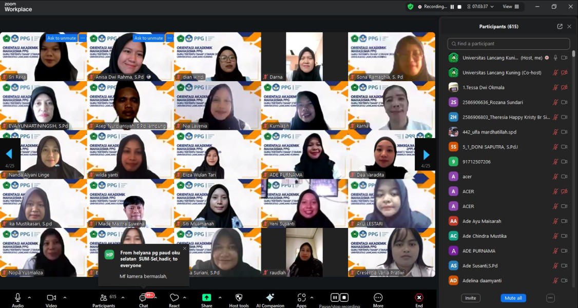 Rektor Unilak Prof Dr Junaidi Buka Pengenalan Akademik Mahasiswa Baru PPG Unilak 2025, Diikuti Dari Daerah Aceh - Kalimantan