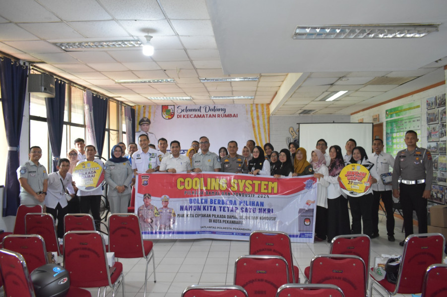 Kasat Lantas Polresta Pekanbaru Adakan Kegiatan Cooling System untuk Wujudkan Pilkada Damai di Rumbai