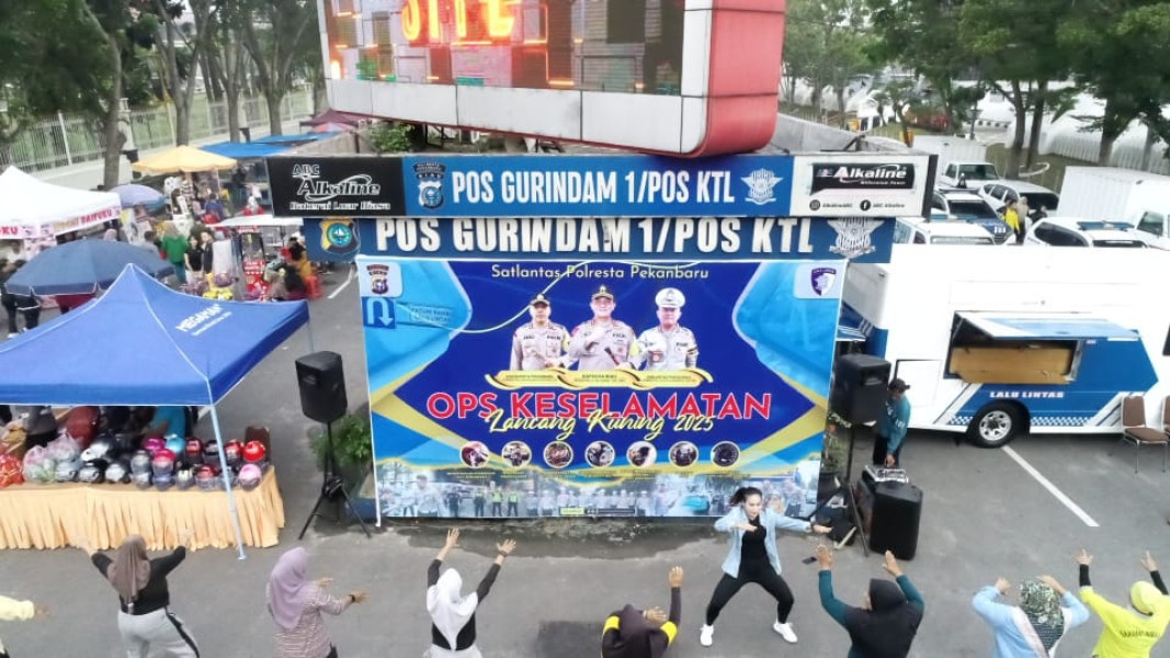 Jelang Ops Keselamatan Lancang Kuning 2025, Satlantas Polresta Pekanbaru Gelar Senam Sehat Di Area Car Free Day