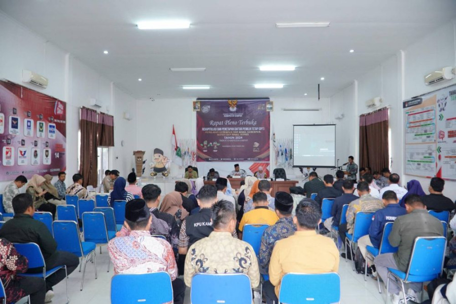 KPU Kampar Tetapkan Jumlah Pemilih Pilkada 2024 601,561 Jiwa