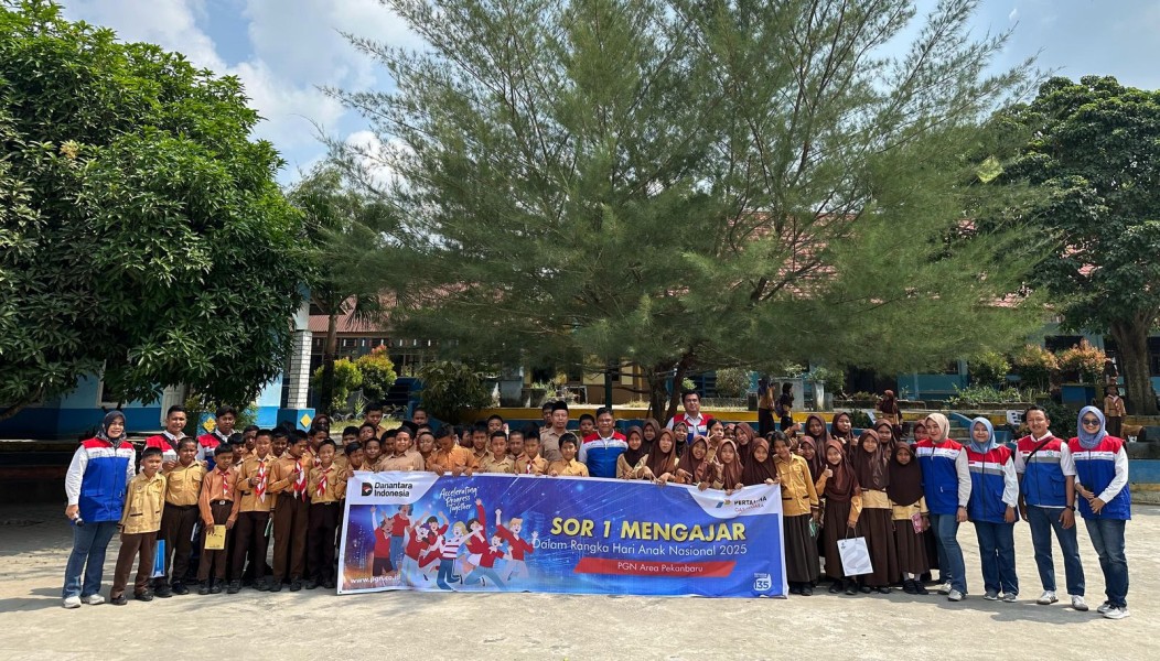 Dalam Rangka Hari Anak Nasional, PGN SOR I Area Pekanbaru Beri Edukasi Manfaat Gas.