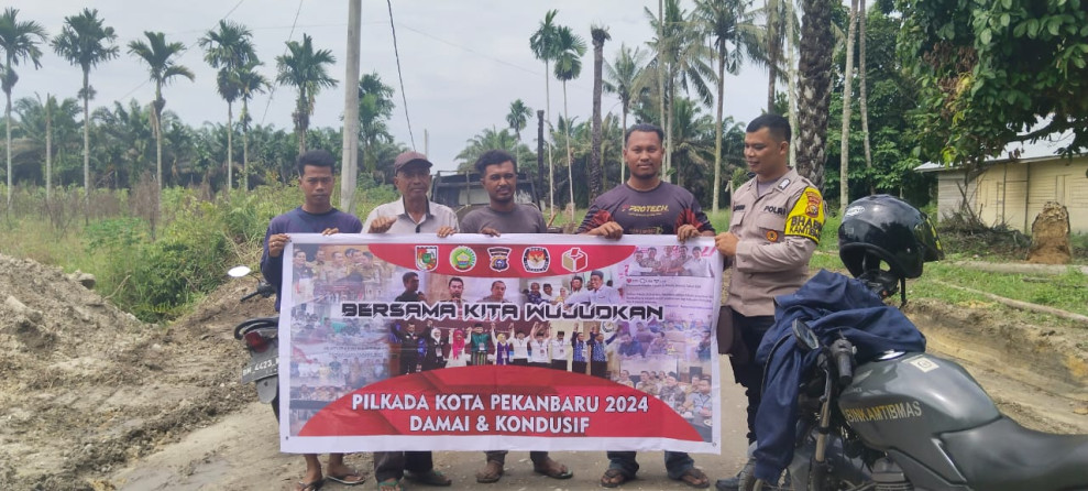 Bhabinkamtibmas Kelurahan Agrowisata Gelar Kegiatan Cooling System Bersama Lurah dan Tokoh Masyarakat