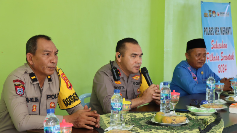 Jumat Curhat, Begini Pesan Wakapolres Meranti Wujudkan Pilkada Damai dan Kondusif